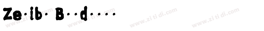 Zeribo Bold字体转换